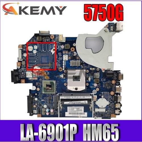 For ACER 5755 5755G 5750 5750G Laptop motherboard P5WE0 LA-6901P PGA989 HM65 100% test work MBR9702003 MB.R9702.003
