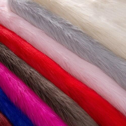 Simulation Fox plush fabric For Sewing DIY Fur Fabric fake fur collar accessories Fabric For doll counter 1MX1.8M