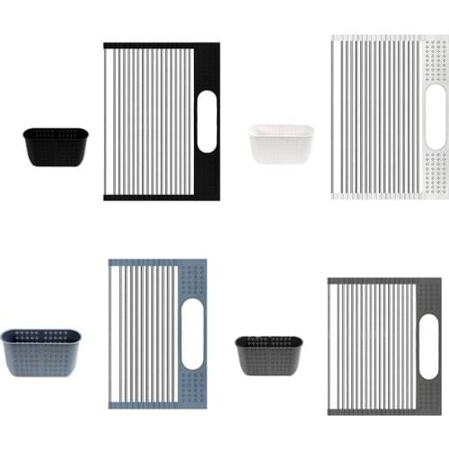 Kitchen Organizer Stainless Steel Dish Bowl Rack Drying Shelf Utensil Cutlery Drainer Holder