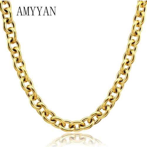 New Punk Simple Chunky Chains Necklaces For Women Men Thin Chain Neck Choker Necklace Jewelry Trendy