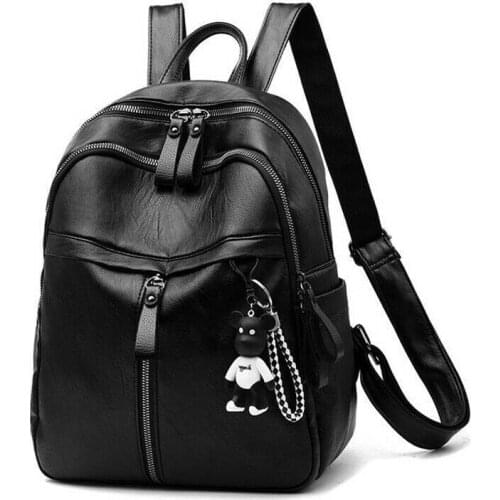 2020 Fashion Woman Backpacks High Quality Youth PU Leather Backpack for Teenage Girls Female School Travel Bag