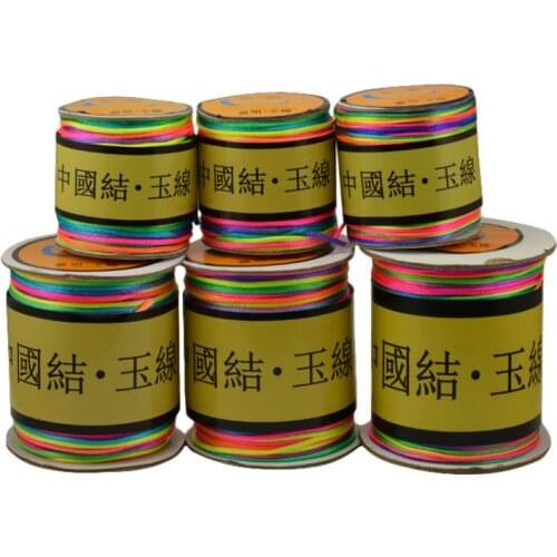 MultiColor Nylon Cord 1.5/2.0/2.5mm Rattail Satin Chinese Knotting Silk Macrame Cord DIY Beading Thread Kumihimo Jewelry Making