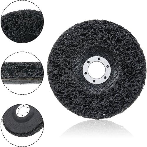 125mm Angle Polishers Wheel Discs 5'' Black Poly Strip Grinding Wheel For Metal Cars Panels Rust Paint Removal Remover