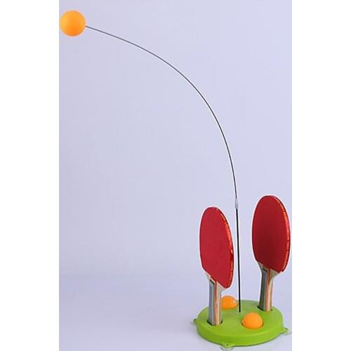 Household Indoor Suction Cup Base Table Tennis Exercise Device Elastic Flexible Shaft Self-Training Single Pingpong Practice