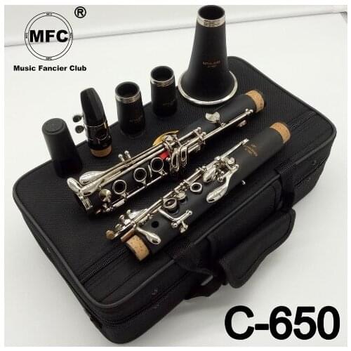 MFC Professional Bb Clarinet 650 Bakelite Clarinets Nickel Silver Key Musical Instruments Case Mouthpiece Reeds Accessories