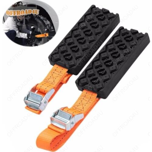 Offroad Sand Track Snow Track Anti-Skid Chain Car Tire Traction Blocks Emergency Mud Sand Tire Chain Straps For Recovery 4WD