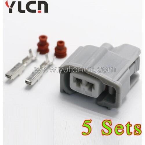 Free Shipping 5 Sets 2 Way Female Sumitomo RDX Injector Connector For Toyata Corolla 6189-0611