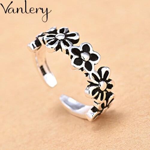 Luxury Brand Plum Flower Rings For Women Wedding Statement Jewelry Valentines Gifts Lover Finger Ring