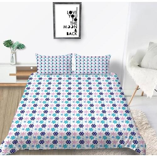 Hot Sale Bedding Set King Size Creative Soft 3D Duvet Cover Snowflakes Queen Twin Full Single Double Unique Design Bed Set