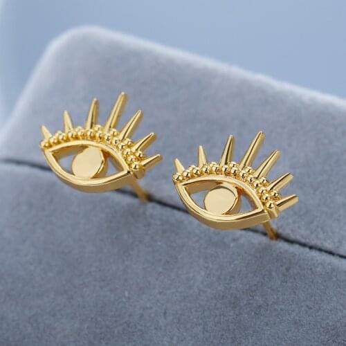 Evil Eye Stud Earrings For Women Stainless Steel Earrings 2021 Trend Female Minimalist Jewerly Korean Fashion Party Accessories
