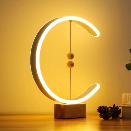 Modern Intelligent Desk Lamp Creative Magnetic Suspension Balance Decorative Bedside Night Light