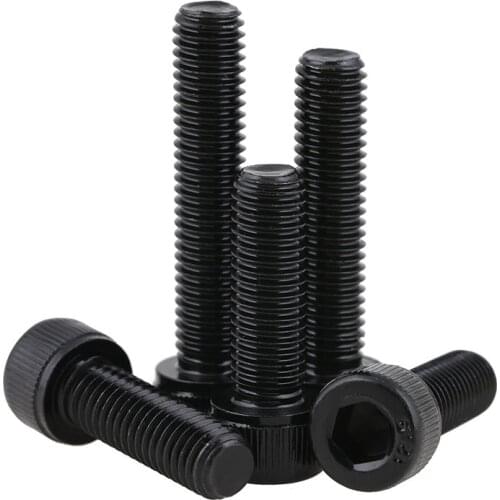 Grade 12.9 Black Cup Head Hexagonal Reverse/Left Thread Screws M5 M6 M8 M10 M12 DIN912 Left Tooth Bolt Anti-tooth Screw