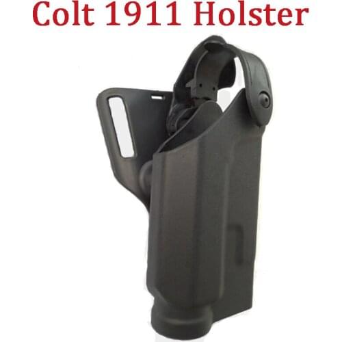Military Army Gun Holster Colt 1911 Light Bearing Belt Holster Hunting Hand Gun Pistol Accessories Gun Case Right Hand