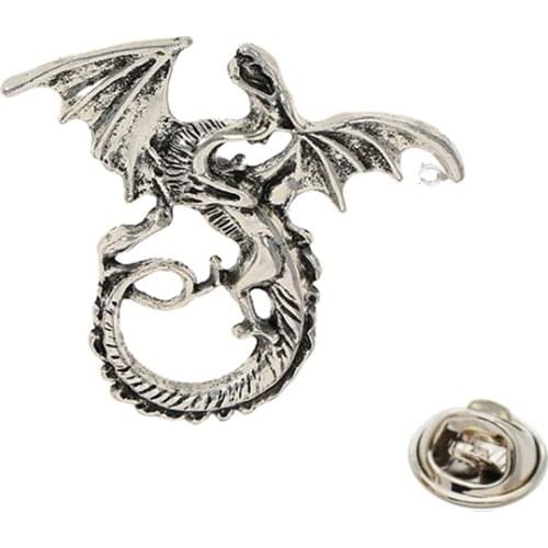 Gold Juego De Tronos Brooches Corsage Brooch Mens Suits Animal Collar Pin Buckle Domineering Dragon Blood For Brothers Buckle
