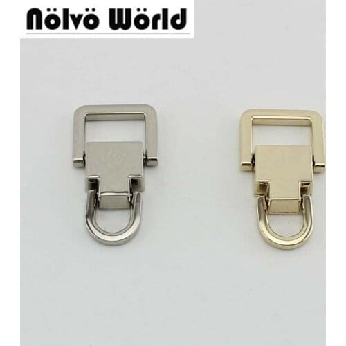 10-30pcs Silver Tone detachable top handle 2 ring buckles ,bags purse top handle connect hanger