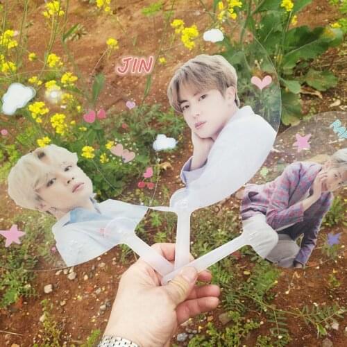 10 pcs Kpop star fan JIMIN V JHOPE JIN JUNGKOOK RM SUGA transparent Circular fan toy gift