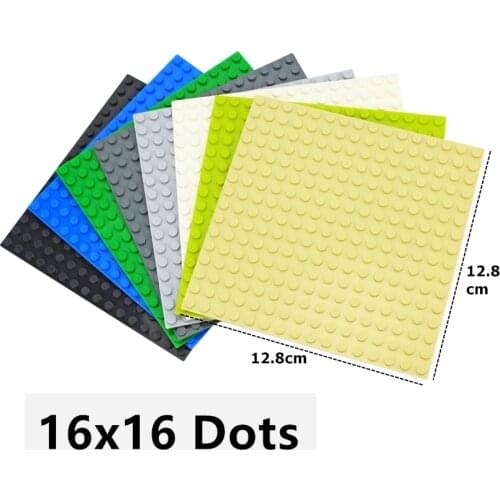 2pcs DIY Building Blocks 16*16 Dots Educational Assemblage Construction Base Plates 16X16 Thin Figures Bricks Baseplate For Kids