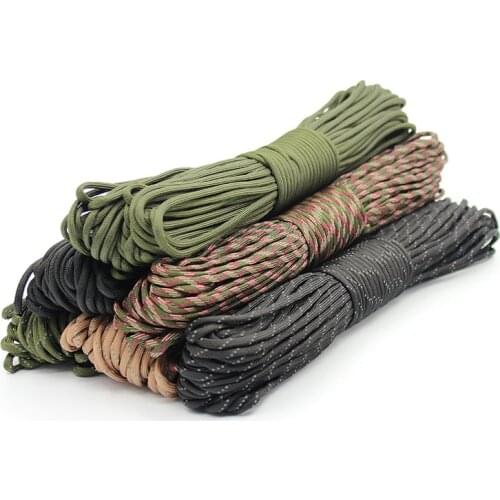 5 Meters Dia.4mm 7 Stand Cores Parachute Cord Lanyard Outdoor Camping Rope Climbing Hiking Survival Equipment Tent Accessories