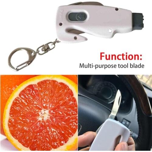 Car Safety Hammer Window Broker Emergency Spring Type Escape Hammer Window Breaker Punch Seat Belt Cutter Hammer Key Chain