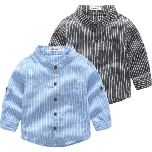 Childrens Clothing For Spring Autumn Fashion Striped Kids Cotton Shirts Boys Girls Long Sleeve Blouses And Shirt Tops Baby Tees