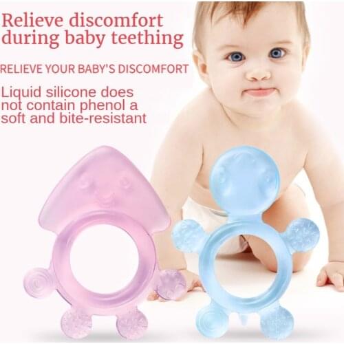Baby Teethers Safe silica material molar catch bite Soft and Highly Effective Easy to Hold Teething Cartoon gel molar toy
