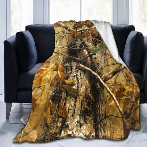 Travel Throw Blanket Warm Hunting Camo Ultra-Soft Micro Fleece Blanket Elegant Throw Blanket for Teens, Kids Women Men, Girls