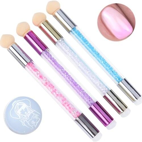 Nail Enhancement Tool Pen Dual Purpose Color Flash Drill Sponge Seal Nail Halo Dye Tool Nail Nail Stamp Plate Stamper Nails