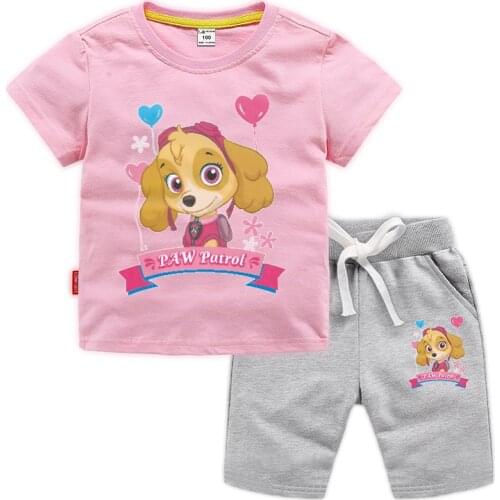 PAW PATROL Boys Girls Clothes Set Summer Kids T shirt + Pants Casual Sport Suits Children’s Clothes Outfits