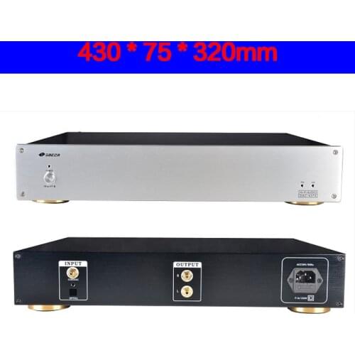 KYYSLB DAC-4375 All Aluminum Power Amplifier Chassis Box House DIY Enclosure with Switch Power Base RCA Feet Case Shell