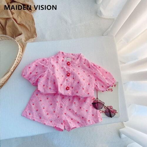 Girls suit Toddler Girls Clothing Sets 2021Brand Summer Printed shirt Clothes Outfit Kids Children Suit 1 2 3 4 5 6 year