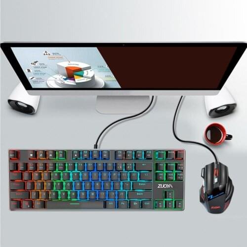 Lightweight Convenient Mix Backlight Gaming Keyboard Durable Gaming Keyboard Wired for Notebook