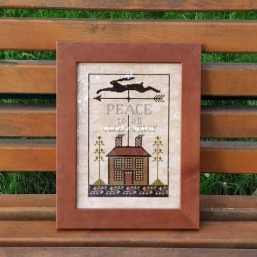 Top Manufacturer Embroidery Little House Cross Stitch Patterns Advanced with 100% Cotton Flosses & Free Shipping for Wall Decor