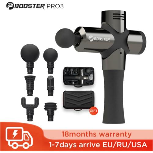 BOOSTER Pro 3 Deep Tissue Massage Gun Muscle Stimulator Body Massager Fascial Gun Relax Therapy Low Noise for Fintness Shaping