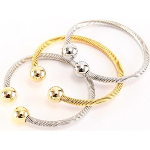 Fashion Women Bracelets & Bangles Colour Gold Stainless Steel Bracelet Fashion Fine Jewelry Pulseras