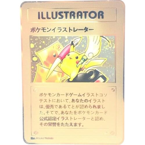 2021new Pokemon Child Toy Gift Game Anime Battle Card Gold Metal Card Charizard Pikachu Collection Card Action Figure Model