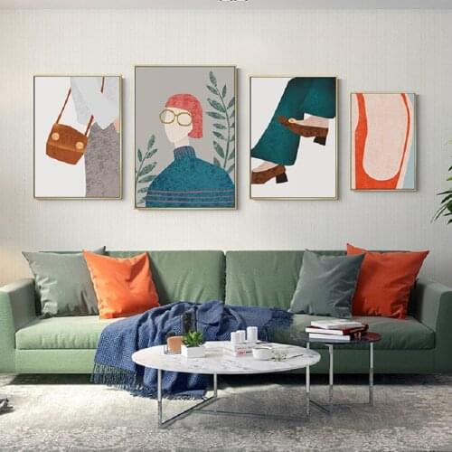 Nordic Ins Abstract Figure Woman Posters And Prints Minimalism Girl Wall Art Canvas Paintings Pictures Living Room Home Decor