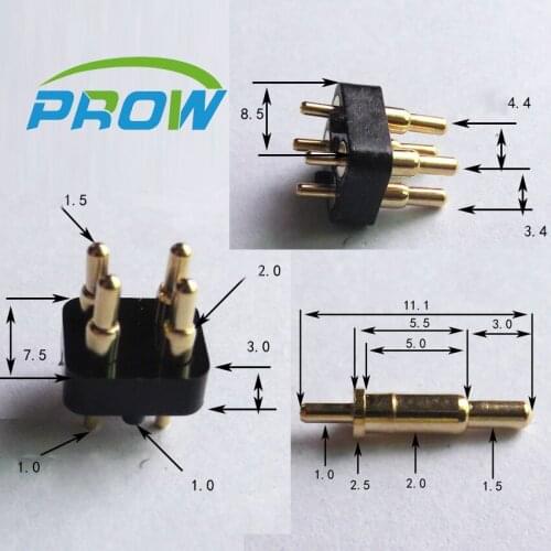[PR] 4P 4Pin connector for large current spring needle intelligent machine power connector pogopin factory direct