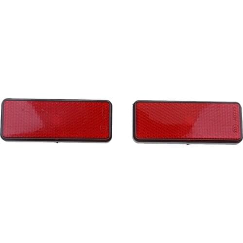 Rectangle Reflectors Red Motorcycle ATV Dirt Bike Motor Scooter Left And Right Decorative Panels Durable
