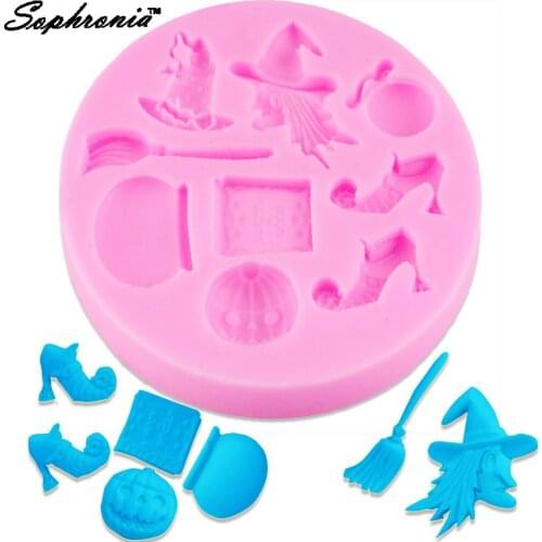 Sophronia Hot Witch/ Halloween/ Pumpkin /Magic 1pcs Shape UV Resin Jewelry Silicone Mold Expoxy Mold Jewelry Making DIY DecM002