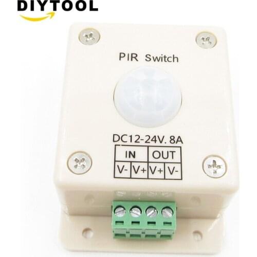 Super DC 12V-24V 8A Automatic Infrared PIR Motion Sensor Switch Emergency For Lighting Light