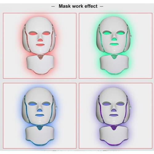 Led Facial Mask 7 Colors Light Photon Therapy Mask Lift and Tighten Facial Skin Rejuvenation Beauty Whitening Skin Shrink Pores