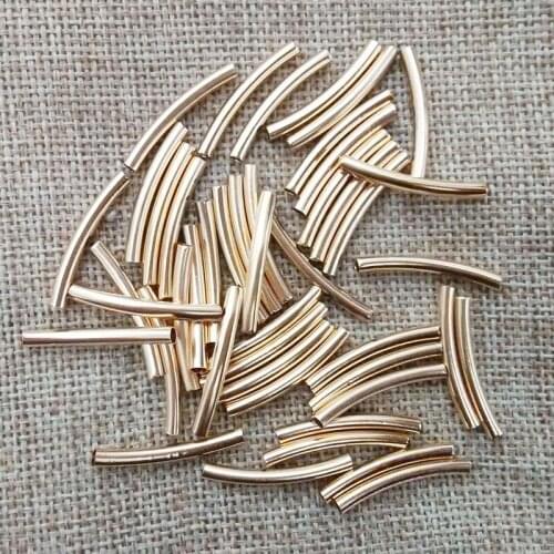 Tube spacer tubing beads bent curve chians leather cords jewelry making necklace pendants bails bracelet composant bijoux set