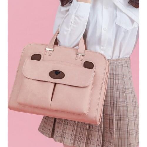 High Capacity Briefcases Womens Shoulder Laptop Workbag Travel File Notebook Storage Bag Documents Organize Handbag Accessories