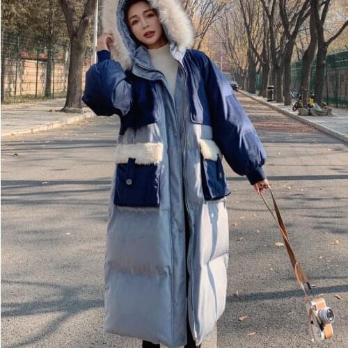 Winter Clothes Women High Quality Faux Fox Fur Collar Jackets Famale Long Thicken Coats Ladies Hooded Jacket Parka Mujer SQQ198