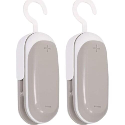 2 Pcs Mini Bag Sealer,Portable Heat Vacuum Sealers Sealer, 2 in 1 Heat Seal and Cutter Mini Food Sealer for Food Storage