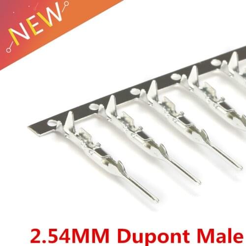 50Pcs/lot Male Pin Connector for Jumper Wire Cable 2.54mm Pitch Contor Housing Terminal Crimps