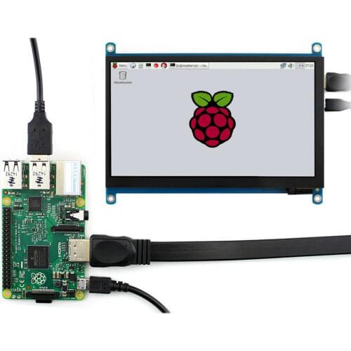 1024×600 Raspberry Pi 7" HDMI LCD Capacitive Touch IPS Screen Supports Raspbian WIN10 IoT Windows 10 / 8.1 / 8 / 7