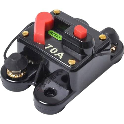 70A Auto Car Marine Audio Circuit Breaker Manual Reset Fuse Protection Self Recovery 12V