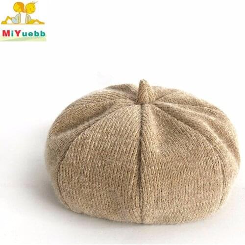 Beret female autumn and winter simple solid color wild octagonal hat small fresh soft sister chic literary painter hat 2MZ10