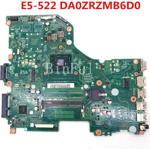 High quality For Acer Aspire E15 E5-522 Laptop motherboard DA0ZRZMB6D0 100% full Tested